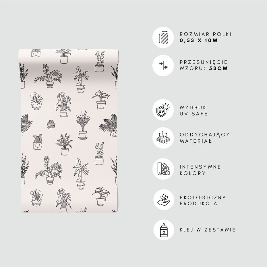 Tapeta - rośliny, doniczki, liście