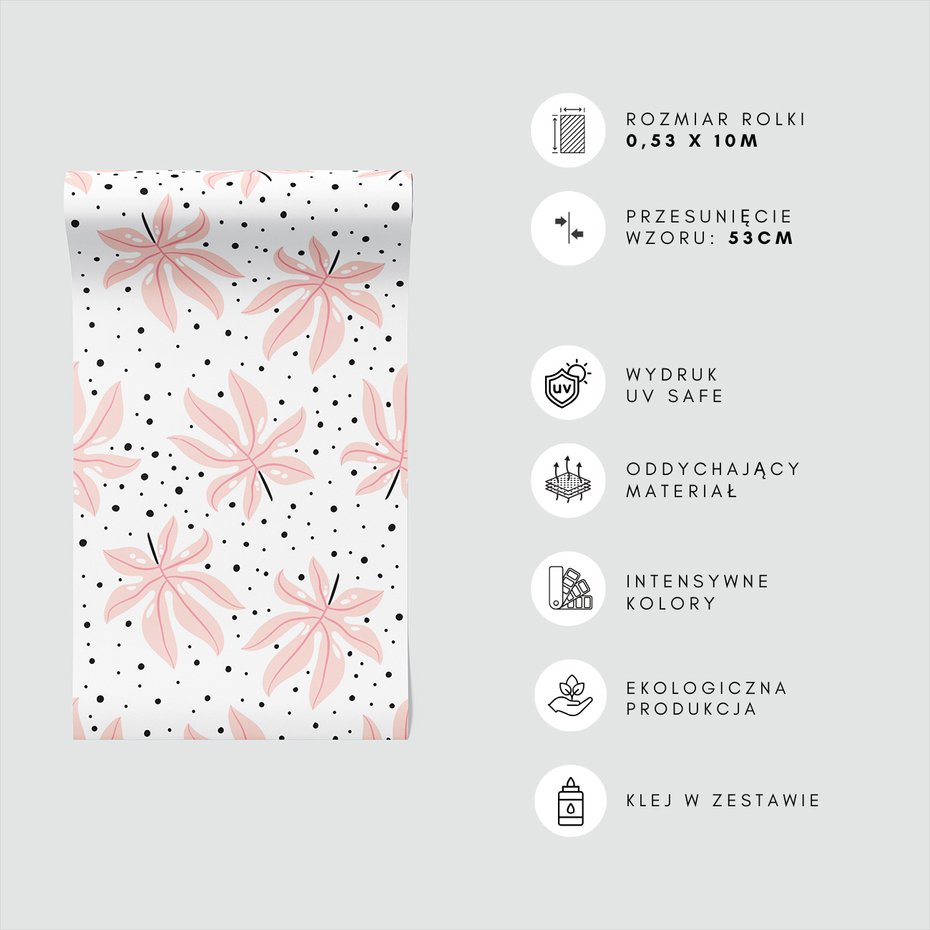 Tapeta - liście, kropki, natura