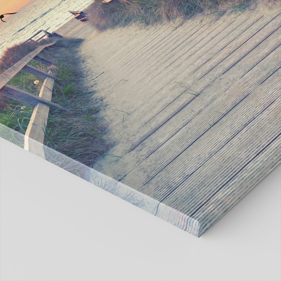 Obraz na płótnie - plaża, morze, ptaki