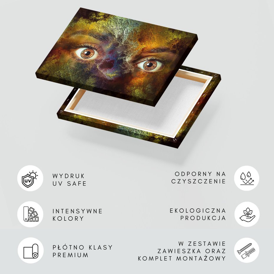 Obraz na płótnie - oczy, abstrakcja, twarz