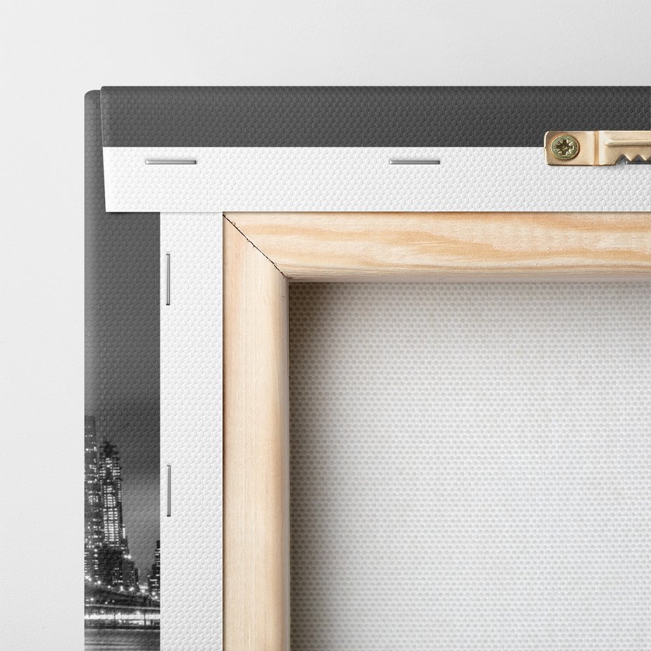 Obraz na płótnie - most, miasto, noc