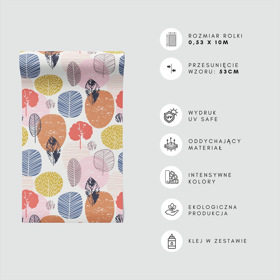 Tapeta - liście, drzewa, kropki