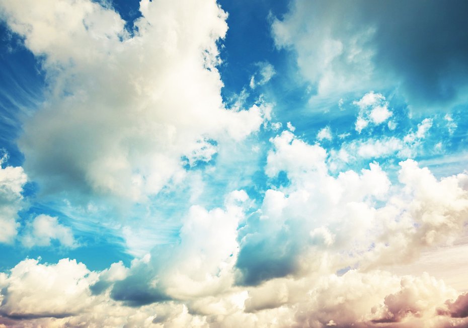 Fototapeta - chmury, niebo, błękitne