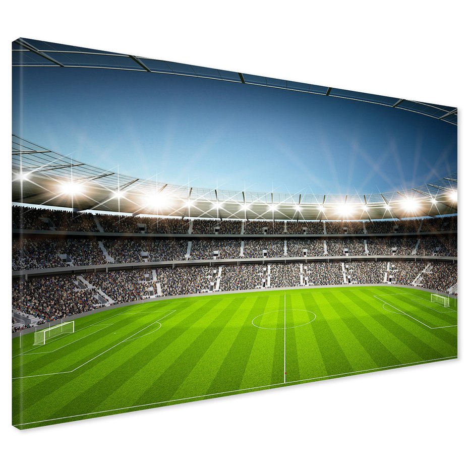 Obraz na płótnie - stadion, piłka nożna, kibice