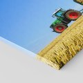 Obraz na płótnie - traktor, pole, niebo