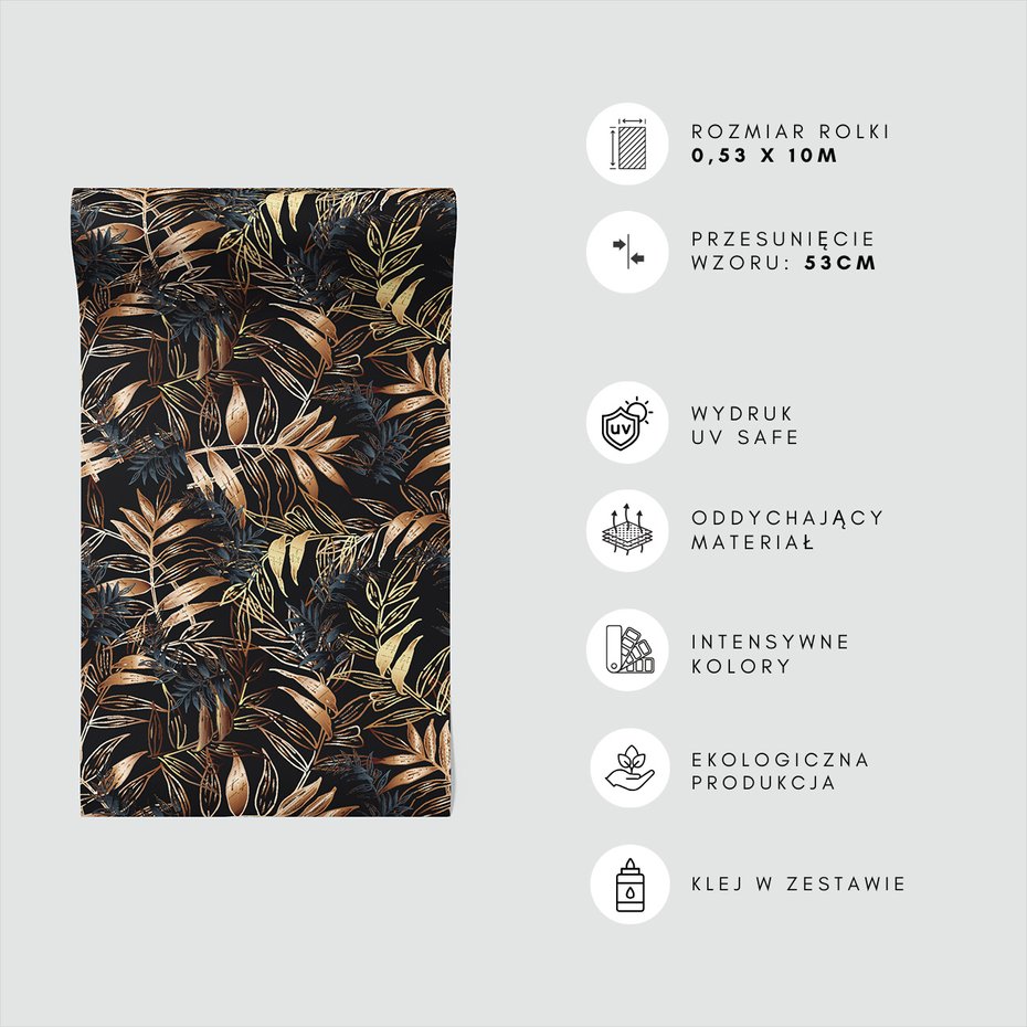 Tapeta - liście, ornament, tło