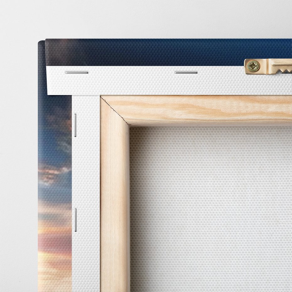 Obraz na płótnie - morze, pomost, chata