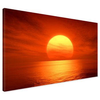 Obraz na płótnie - zachód słońca, morze, niebo