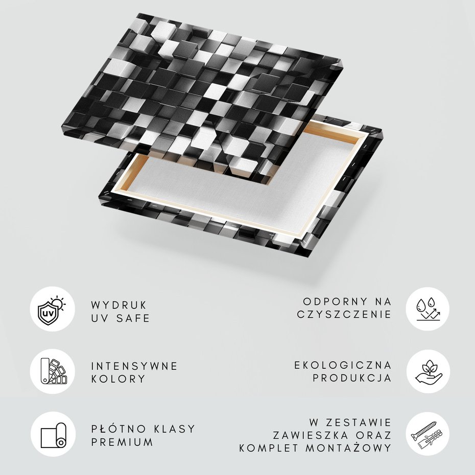 Obraz na płótnie - kostki, sześciany, geometria