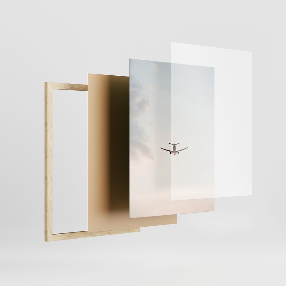 Zestaw obrazy w ramie, plakaty - podróże,wakacje,samolot - rama drewno