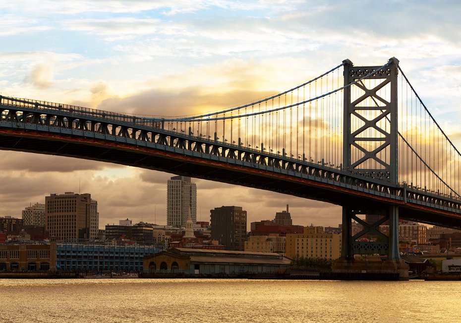 Fototapeta - most, miasto, rzeka