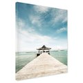 Obraz na płótnie - morze, pomost, altana