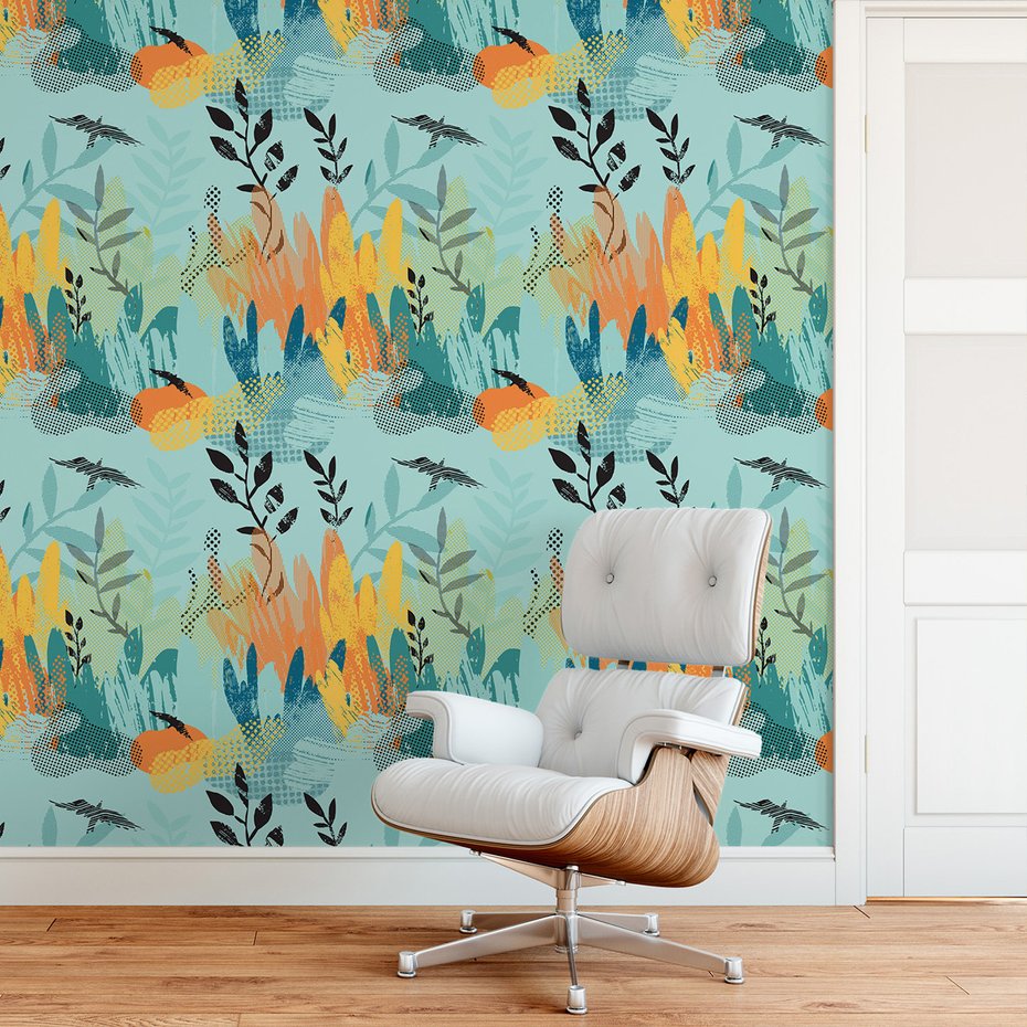 Tapeta - abstrakcja, liście, roślinność