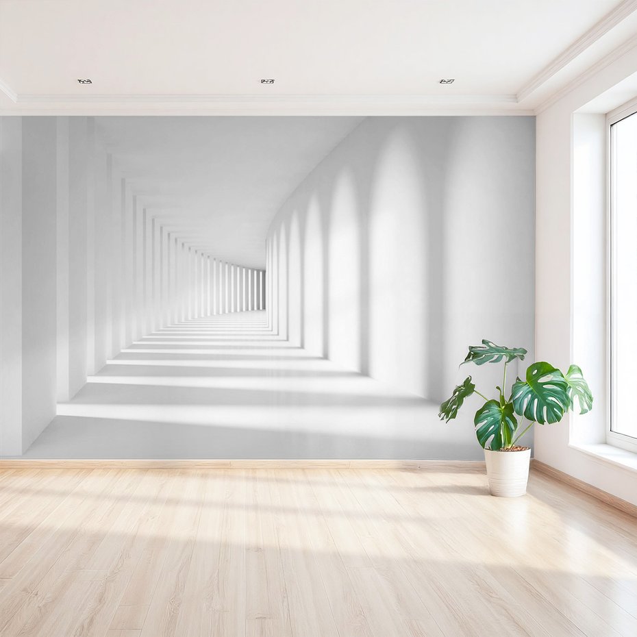 Fototapeta - wnętrze, biały, minimalizm