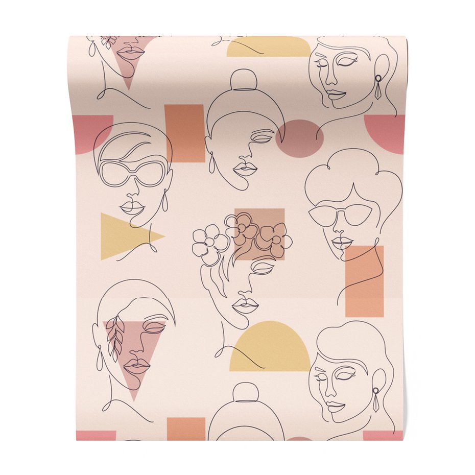 Tapeta - twarz, portret, geometria