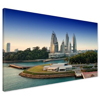 Obraz na płótnie - miasto, budynki, woda