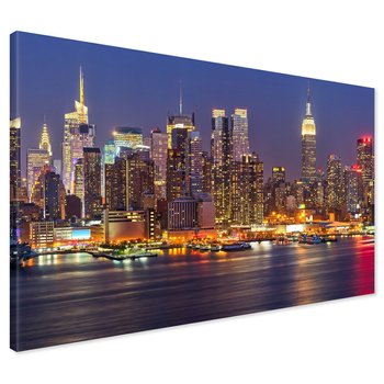 Obraz na płótnie - miasto, noc, panorama