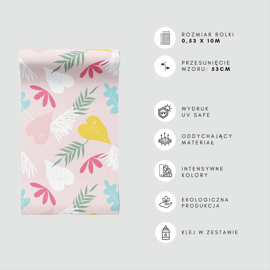 Tapeta - liście, kwiaty, tło