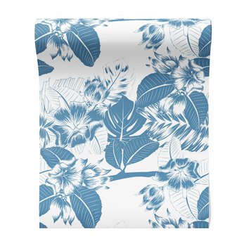 Tapeta - kwiaty, liście, wzór