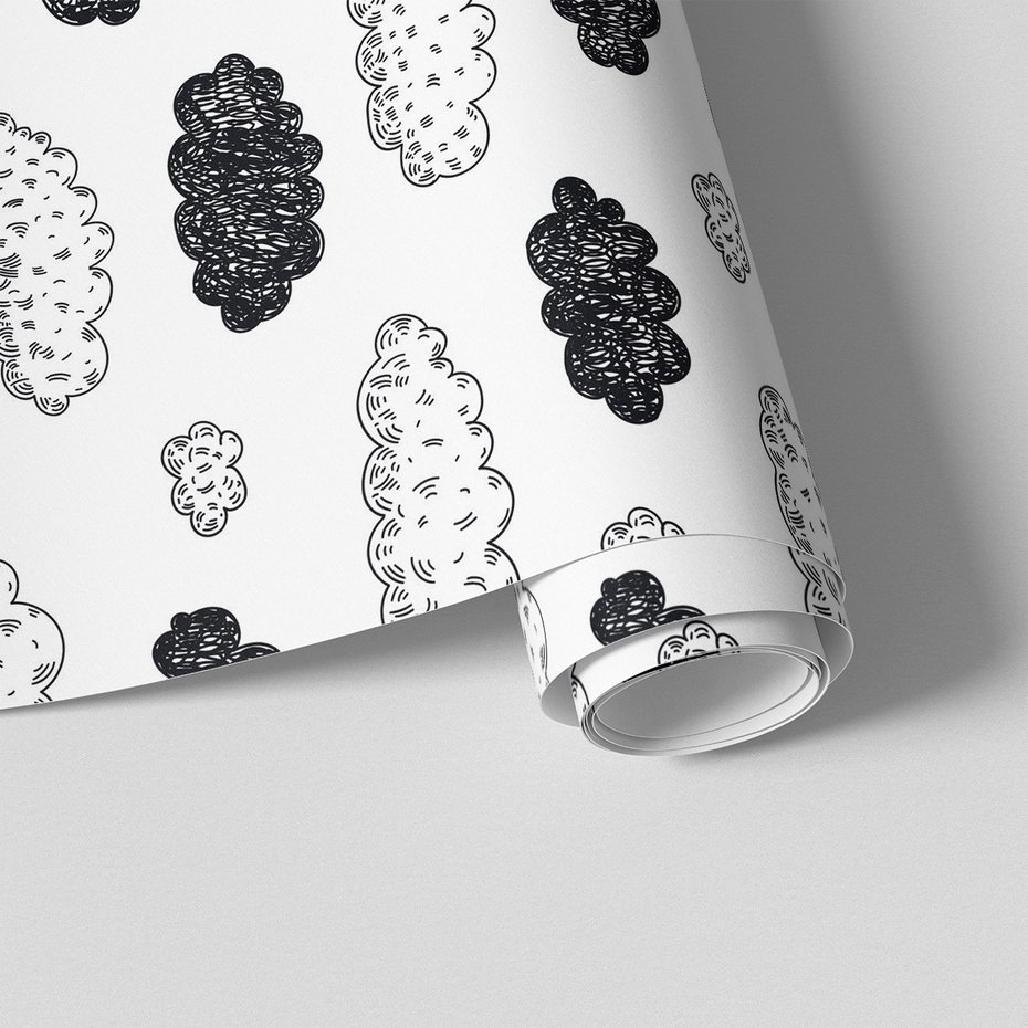 Tapeta - dziecięca, chmury, niebo,