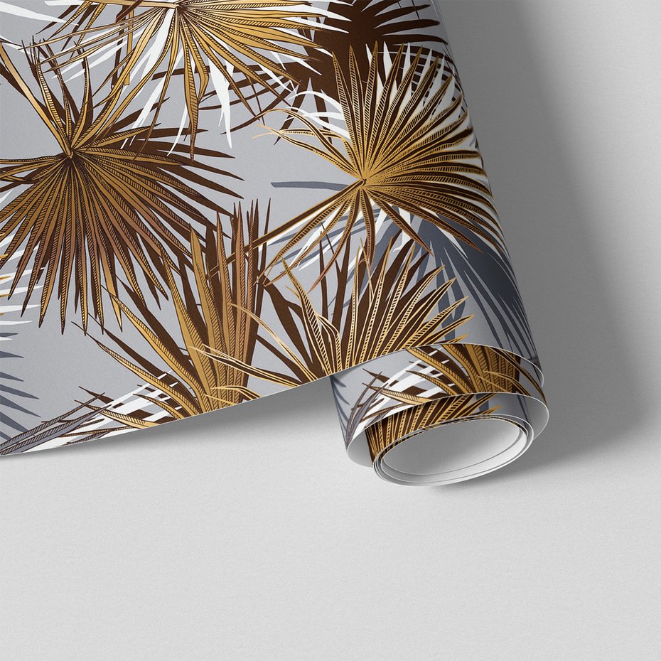 Tapeta - liście, ornament, tło