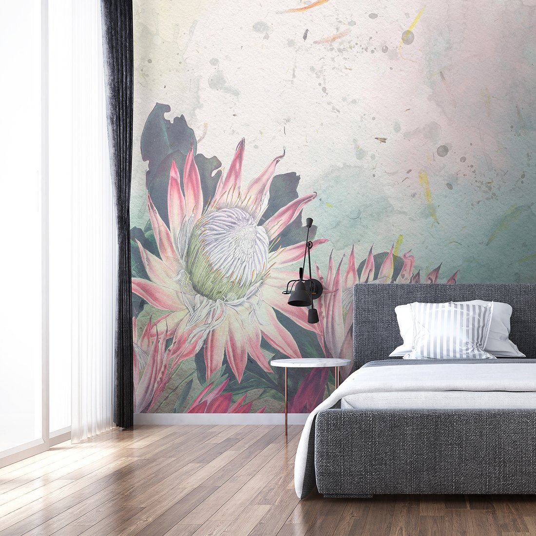 Fototapeta - kwiaty, kaktus, abstrakcja