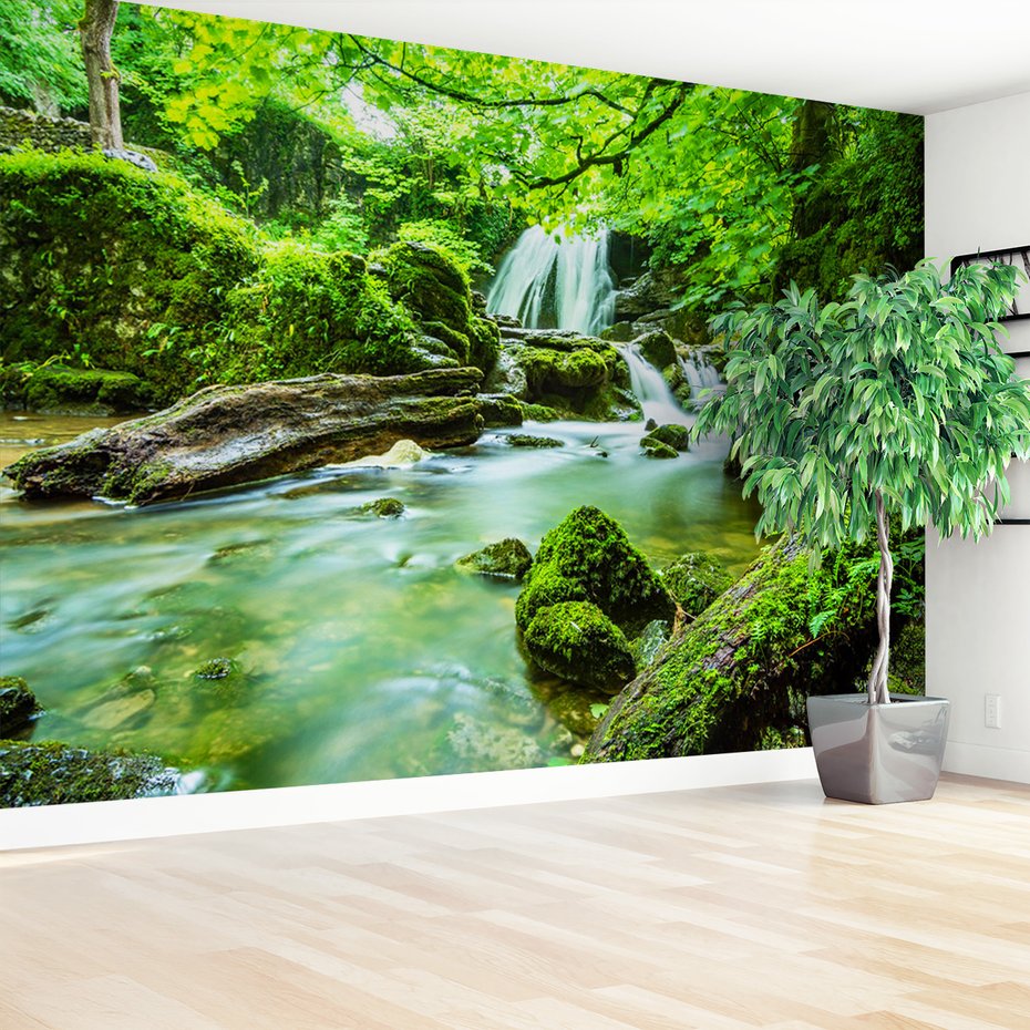 Fototapeta - wodospad, natura, zieleń