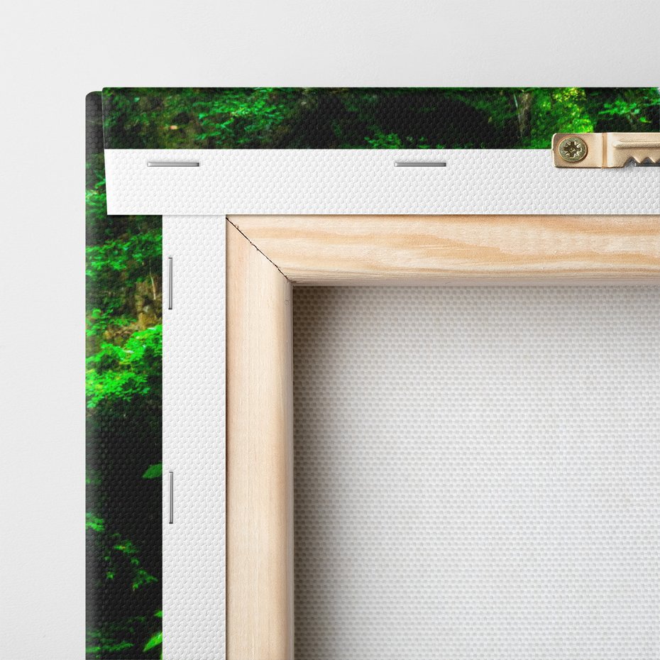 Obraz na płótnie - wodospad, natura, las