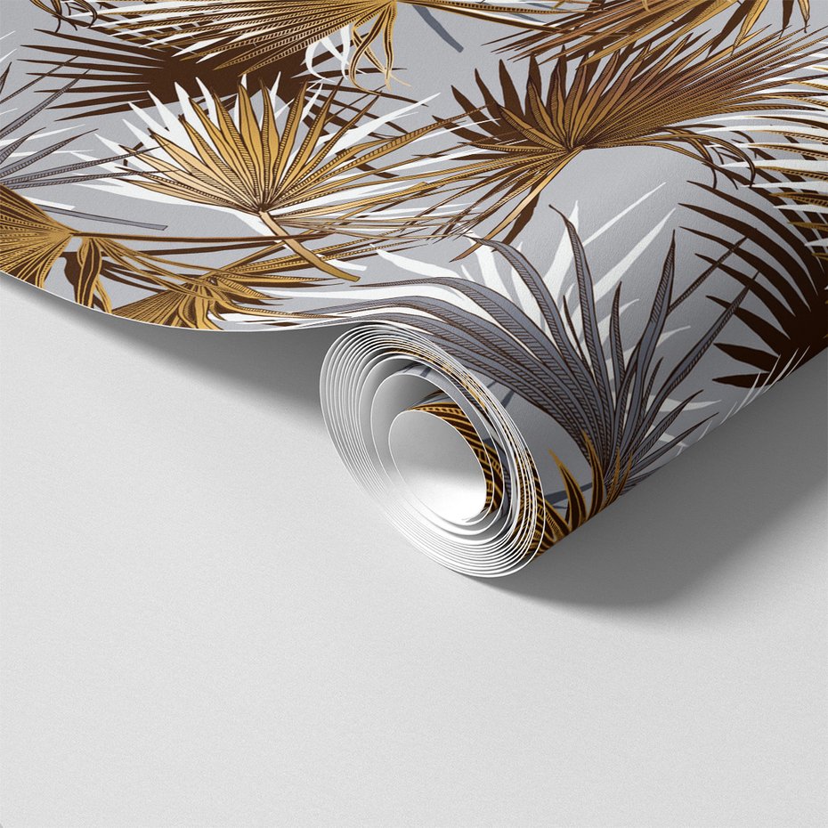 Tapeta - liście, ornament, tło