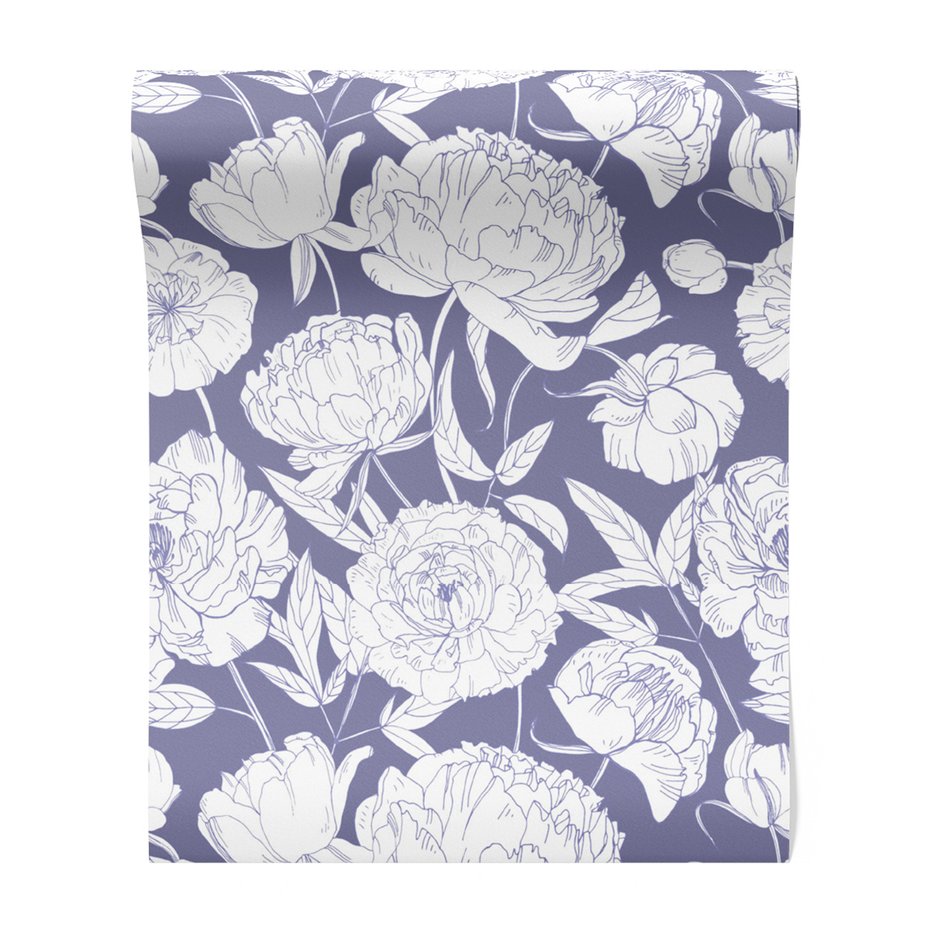 Tapeta - kwiaty, liście, wzór