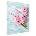 Obraz na płótnie - hiacynty, kwiaty, różowy