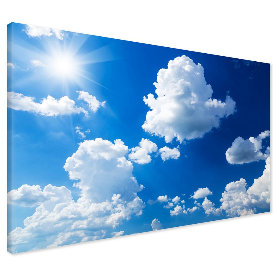 Obraz na płótnie - niebo, chmury, słońce