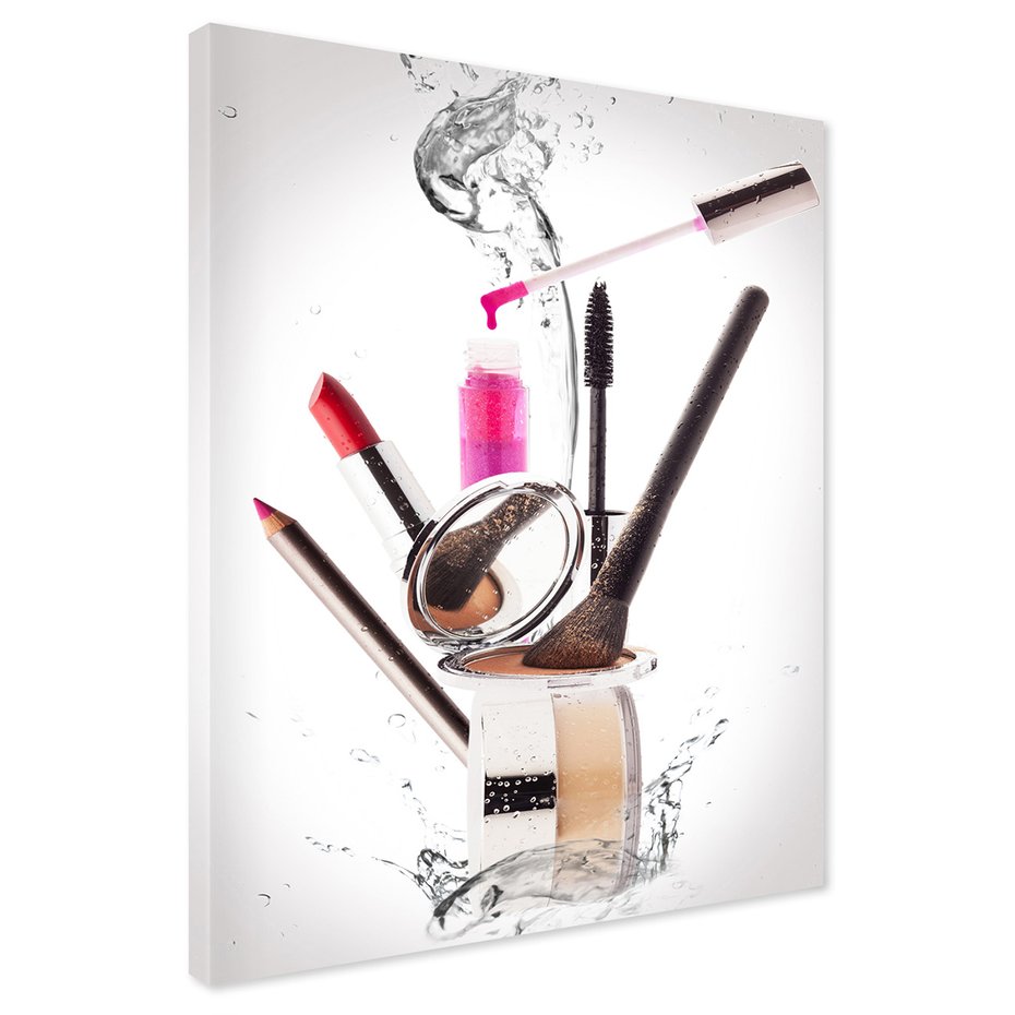 Obraz na płótnie - makijaż, kosmetyki, woda