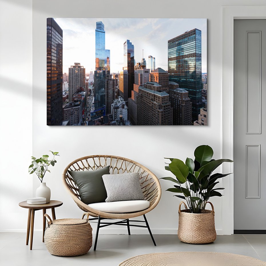 Obraz na płótnie - miasto, budynki, drapacze chmur