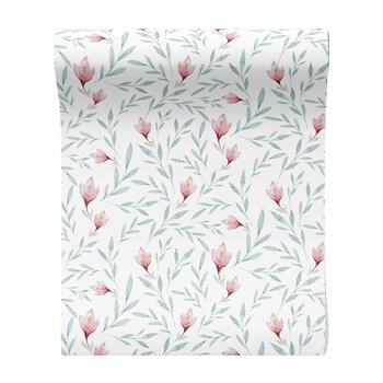 Tapeta - kwiaty, liście, wzór