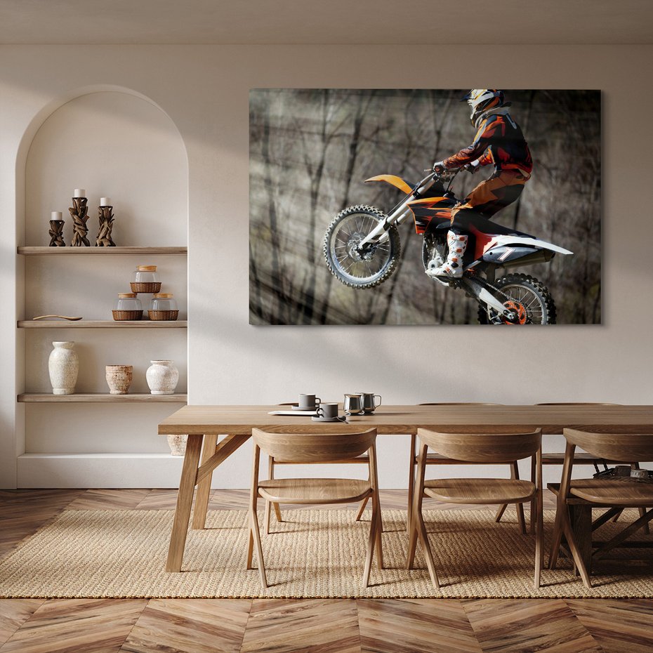 Obraz na płótnie - motocross, skok, sport