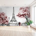 Fototapeta - Paryż, Wieża Eiffla, drzewa
