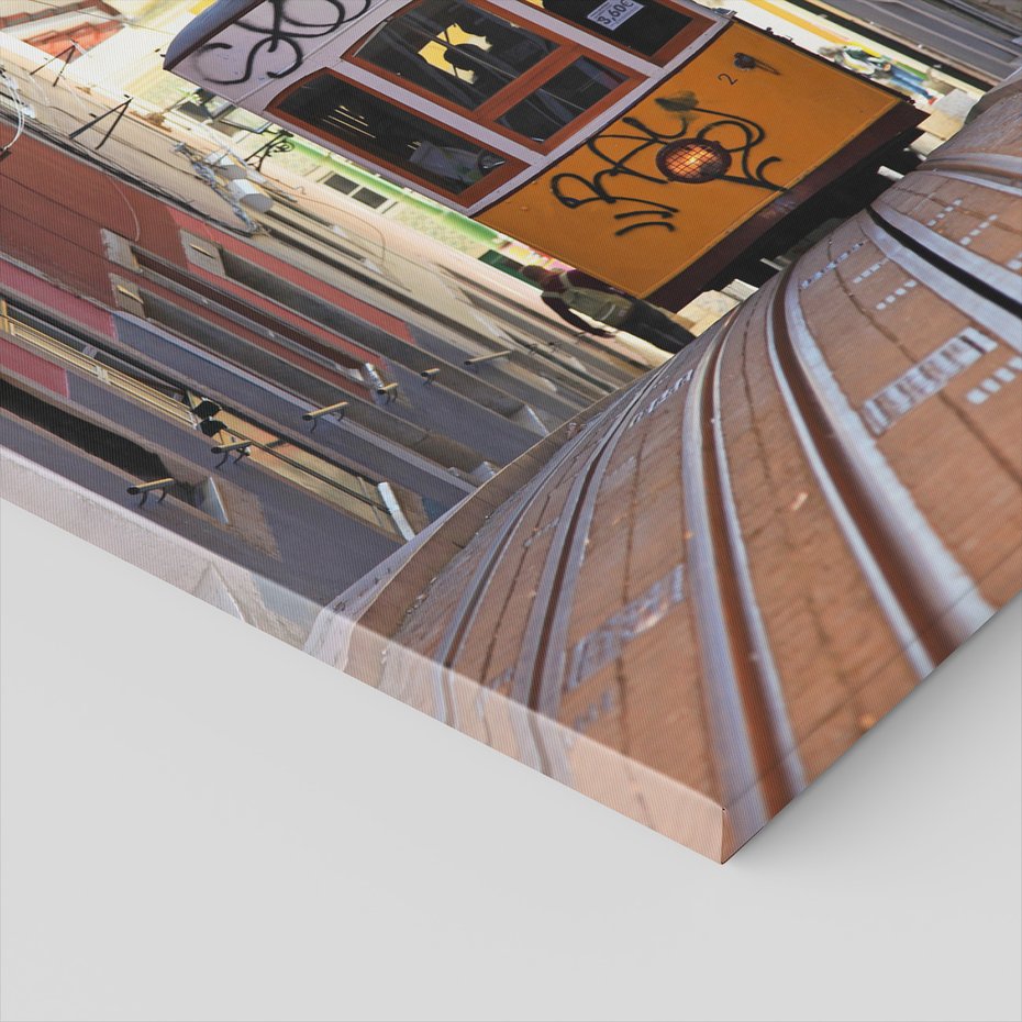 Obraz na płótnie - tramwaj, miasto, ulica