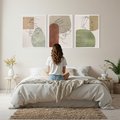 Zestaw obrazy w ramie, plakaty - portret, kobieta, abstrakcja - rama biała