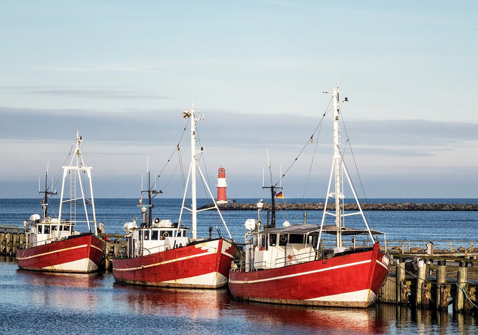 Fototapeta - łodzie, morze, port