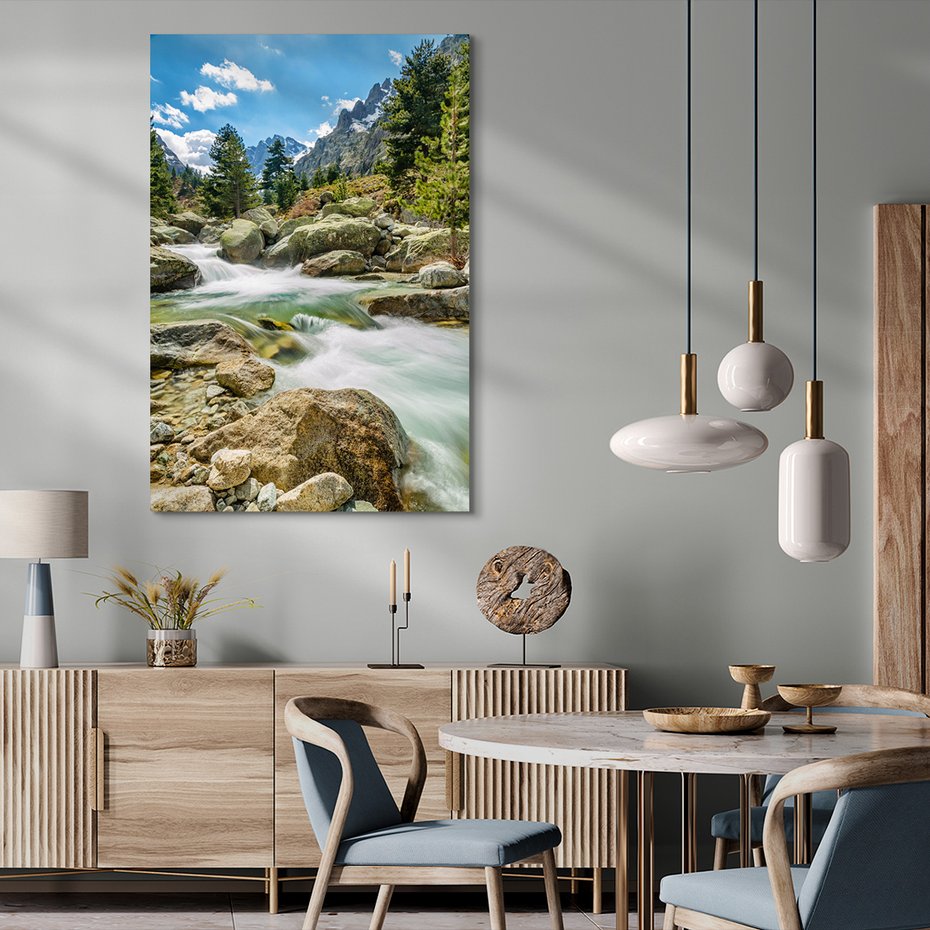 Obraz na płótnie - góry, woda, krajobraz