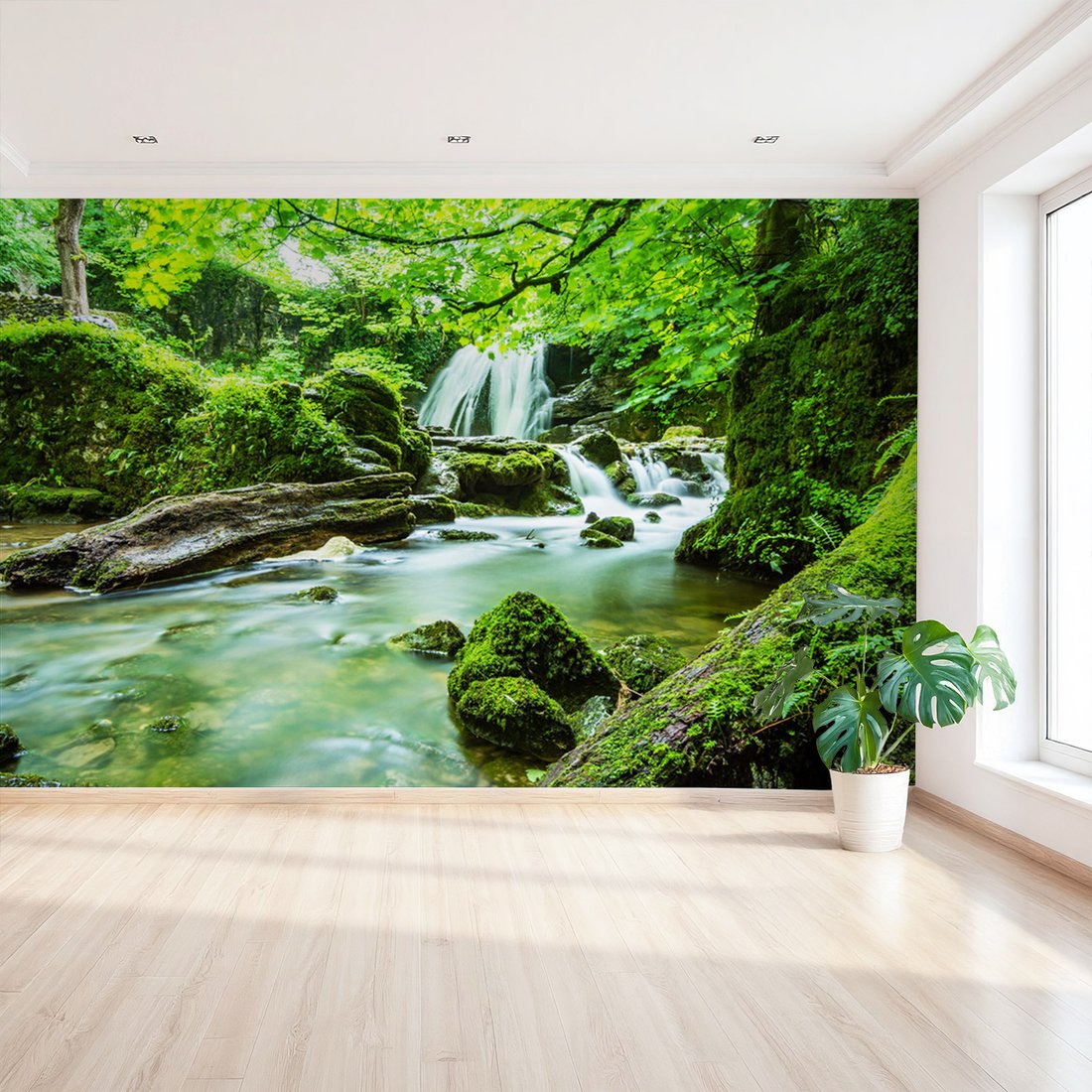 Fototapeta - wodospad, natura, zieleń