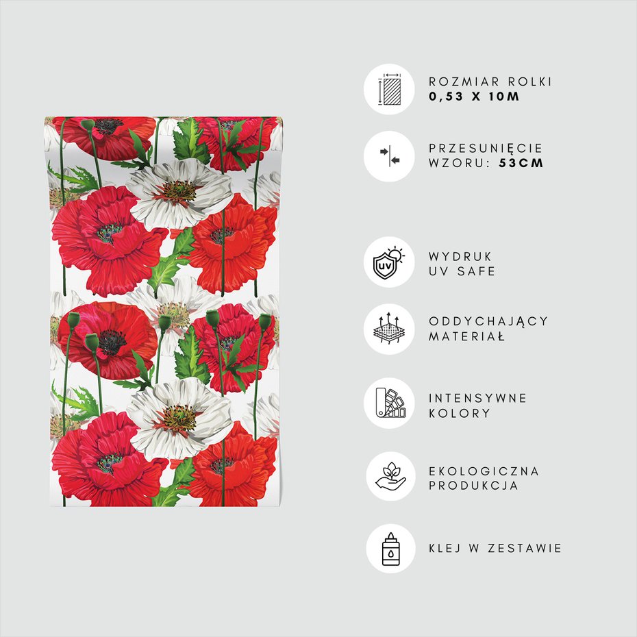 Tapeta - maki, liście, pąki