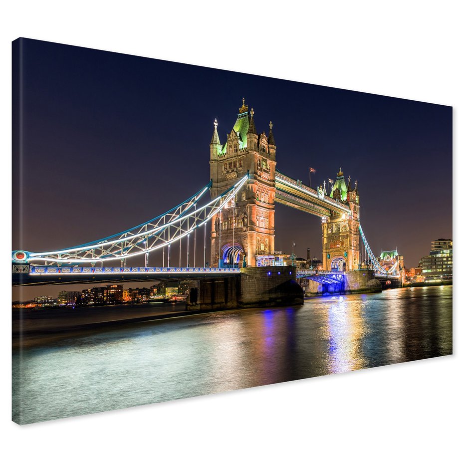 Obraz na płótnie - Tower Bridge, Londyn, noc