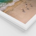 Zestaw obrazy w ramie, plakaty - plaża, morze, piasek - rama biała