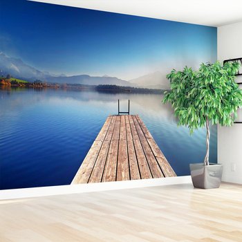 Fototapeta - jezioro, góry, pomost