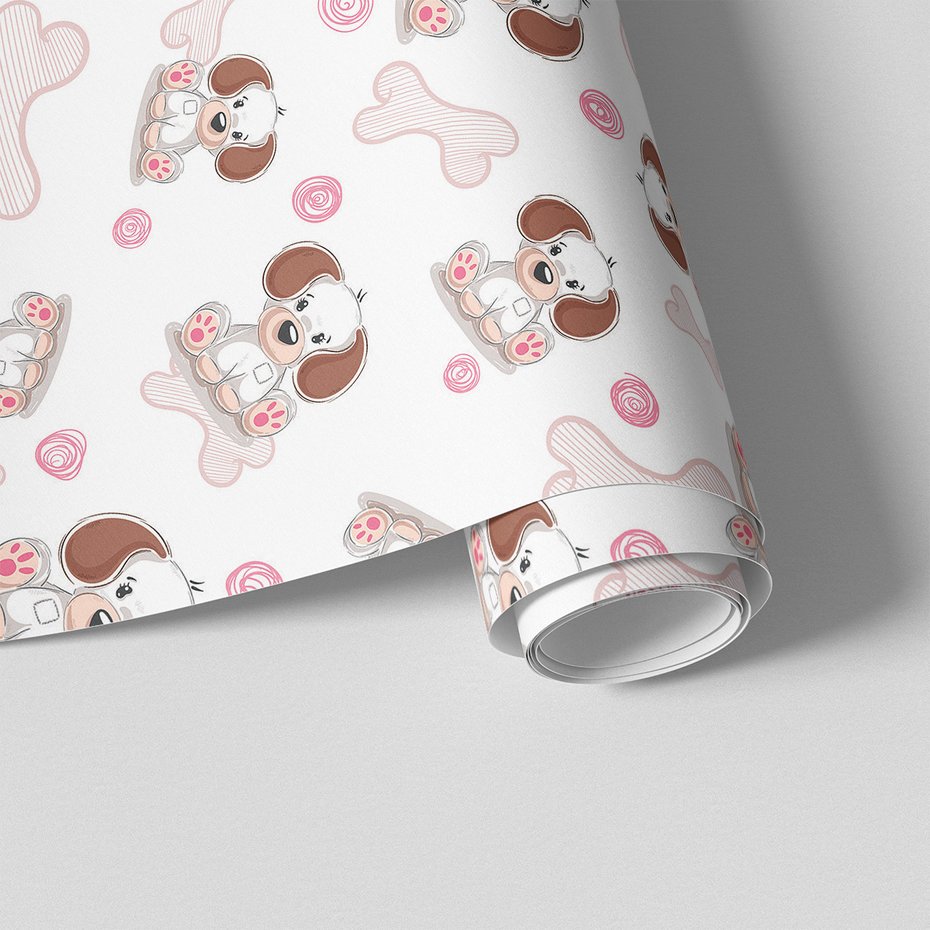 Tapeta - dziecięca, pies, kość,