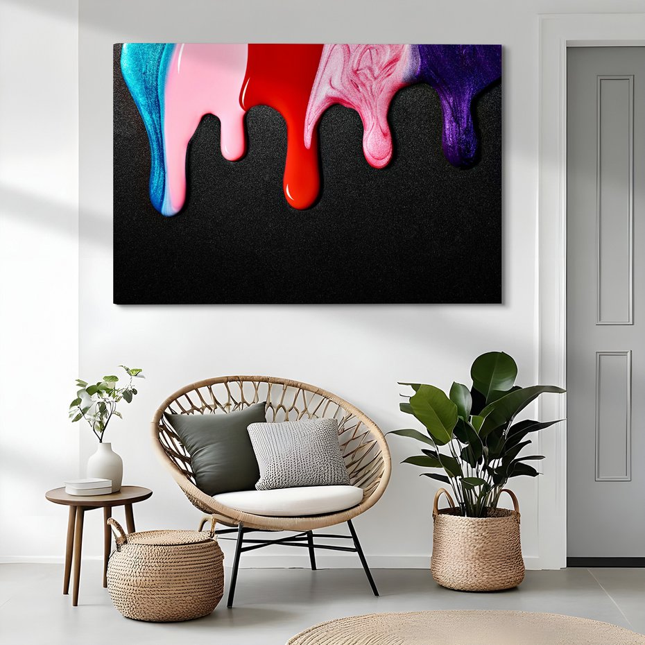 Obraz na płótnie - lakier do paznokci, abstrakcja, kolory