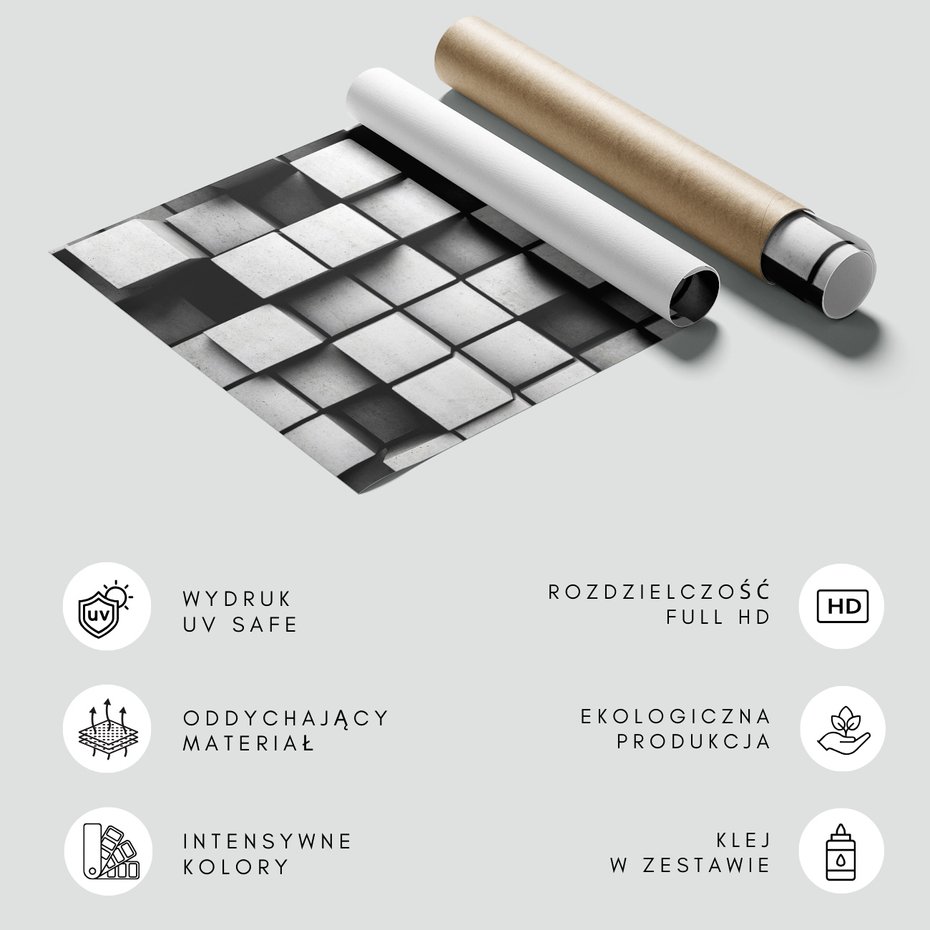 Fototapeta - kostki, beton, szarość