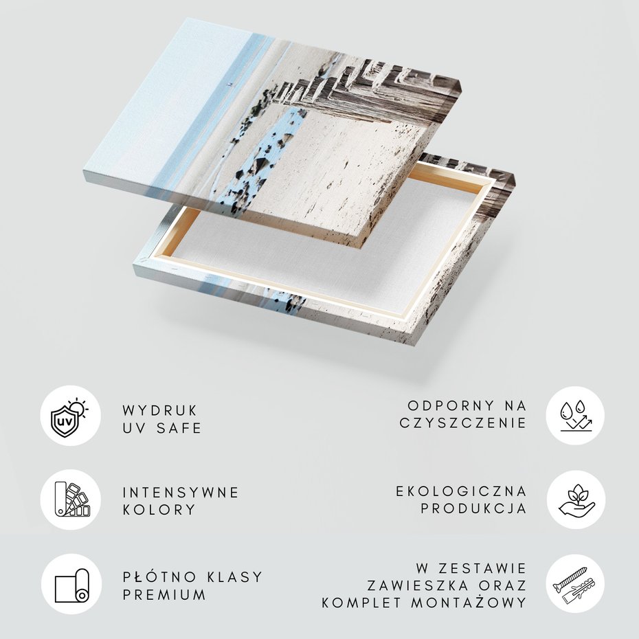 Obraz na płótnie - plaża, morze, drewno